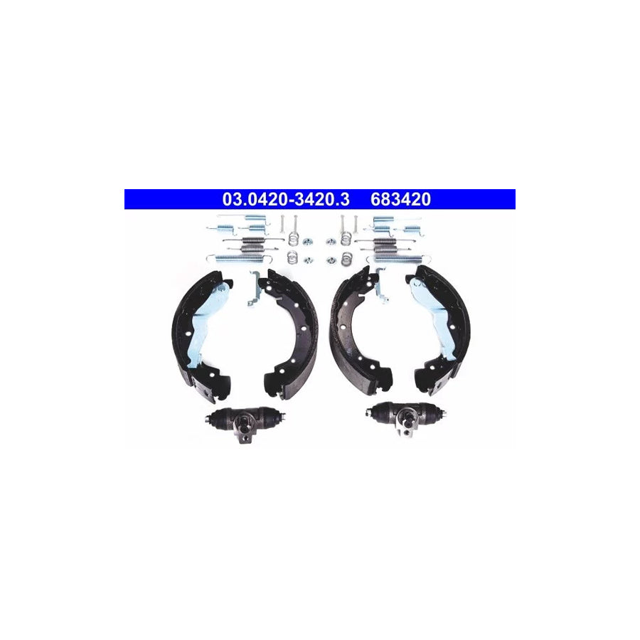 ATE Original Kit 03.0420-3420.3 Brake Set, Drum Brakes for VW Transporter