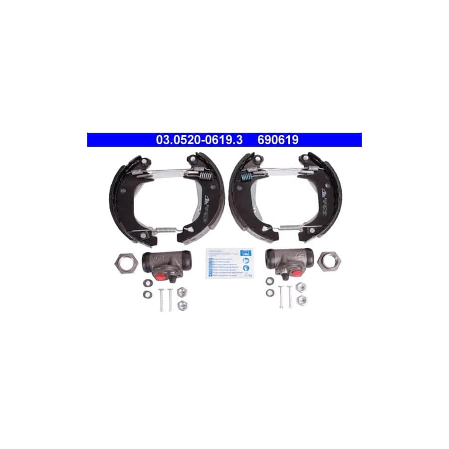 ATE Original Topkit 03.0520-0619.3 Brake Set, Drum Brakes for Peugeot 205