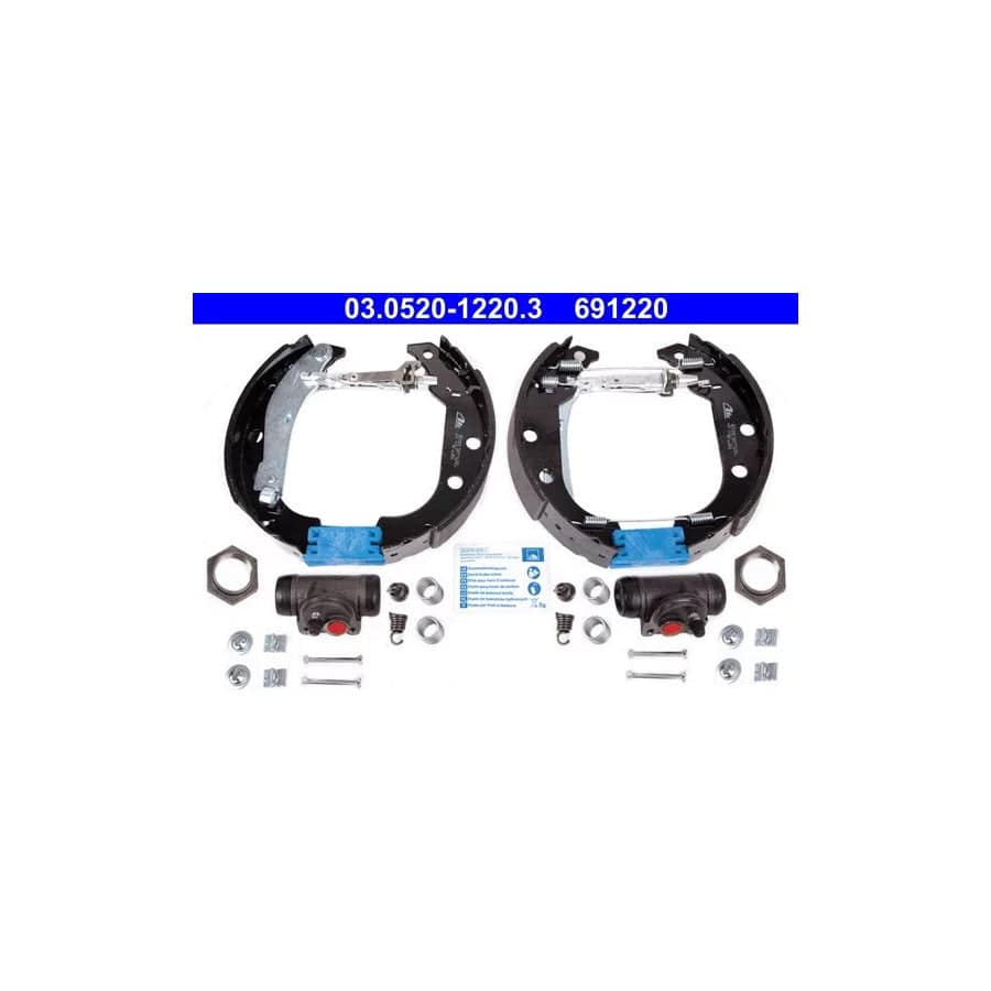 ATE Original Topkit 03.0520-1220.3 Brake Set, Drum Brakes for Peugeot 405