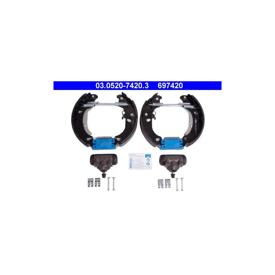 ATE Original Topkit 03.0520-7420.3 Brake Set, Drum Brakes for Fiat Panda II Hatchback (169)