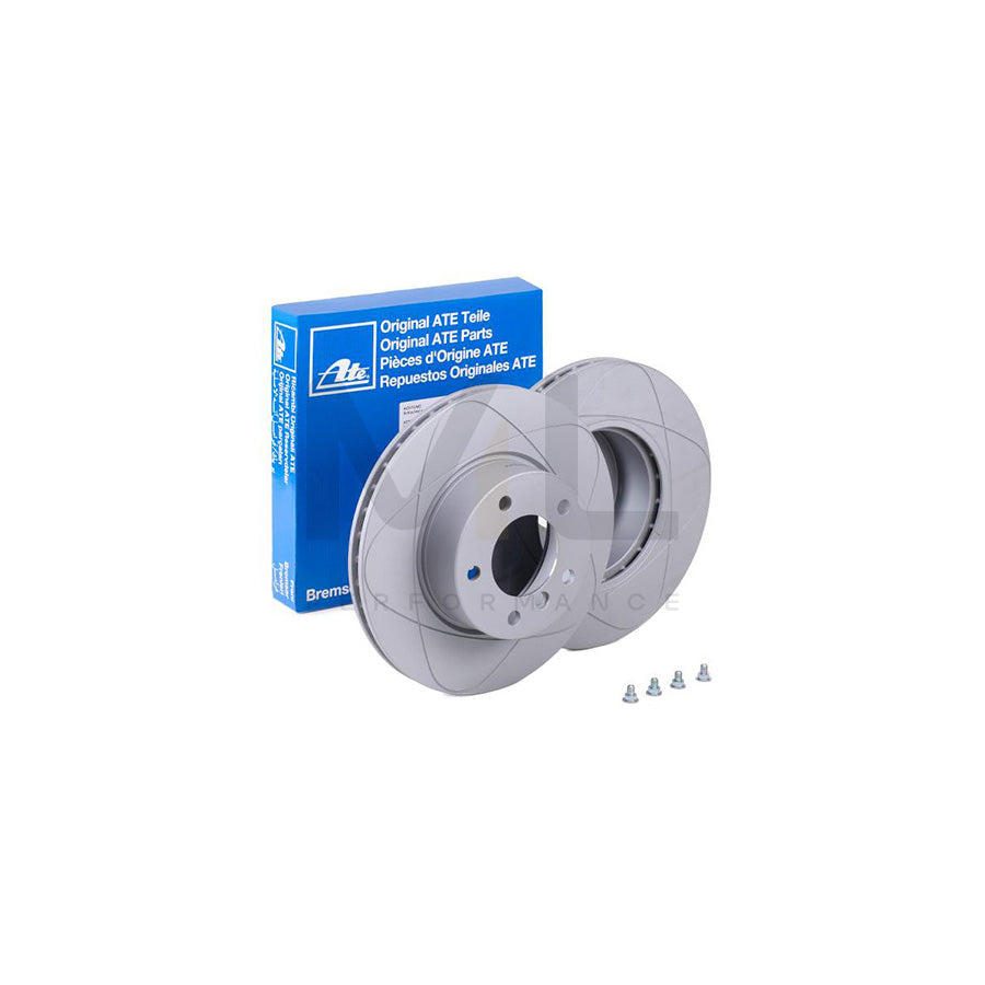 ATE PowerDisc 24.0324-0197.1 Brake Disc Vented, Coated, High-carbon, with bolts/screws  - 1 piece