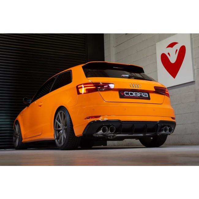 Cobra Exhaust Audi S3 (8V) 3 Door (Valved) (13-17) Cat Back Performance Exhaust