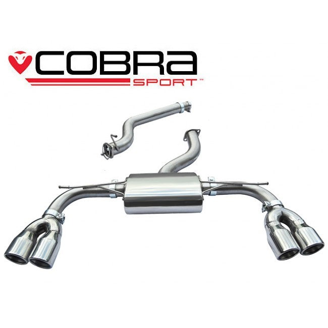 COBRA AUDI 8V S3 Saloon Quattro 2.0 TFSI CAT BACK EXHAUST (NON-RESONATED)