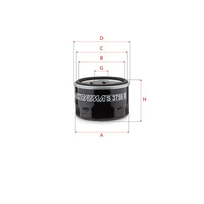 SOFIMA S3759R Oil Filter