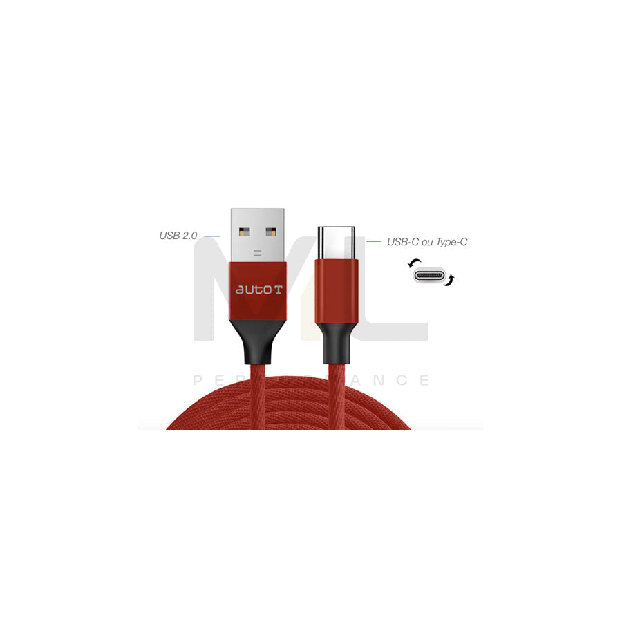 AUTO-T 540347 USB charge cable Red, Blister Pack