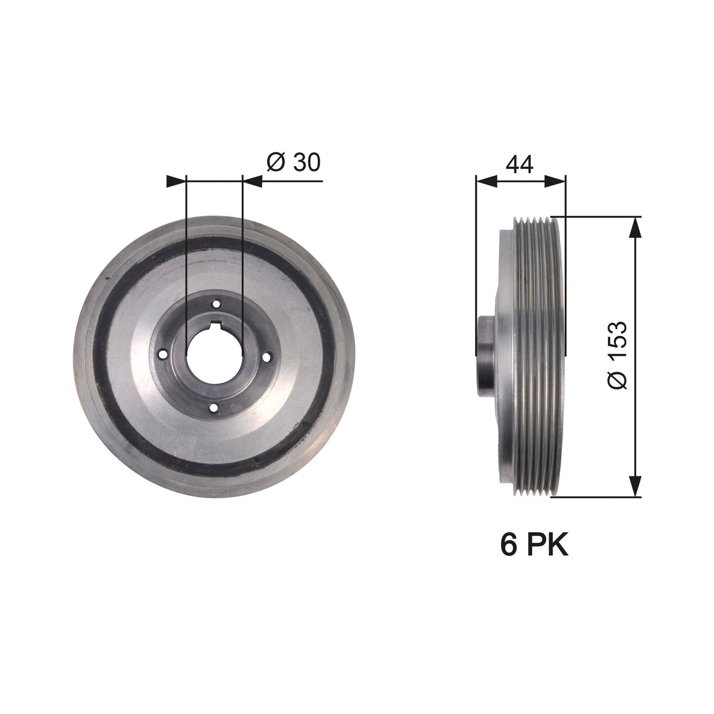 GATES GATTVD1067 Crankshaft Belt Pulley