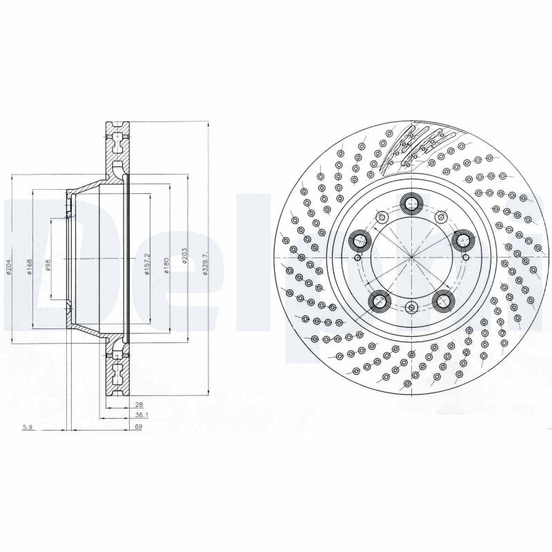 DELPHI BG9096C Brake Disc