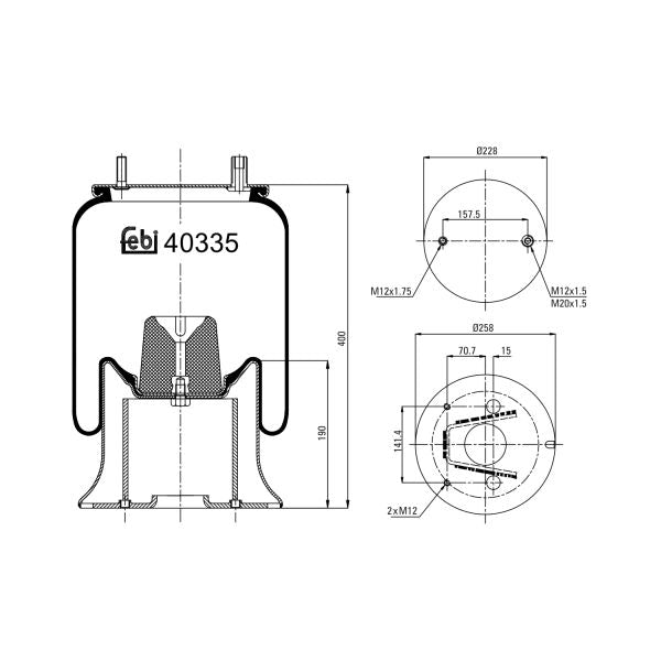 FEBI FE40335 Air Suspension Bellow
