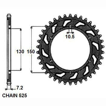 SUNSTAR SUNR1-4598-49 Chain Sprocket