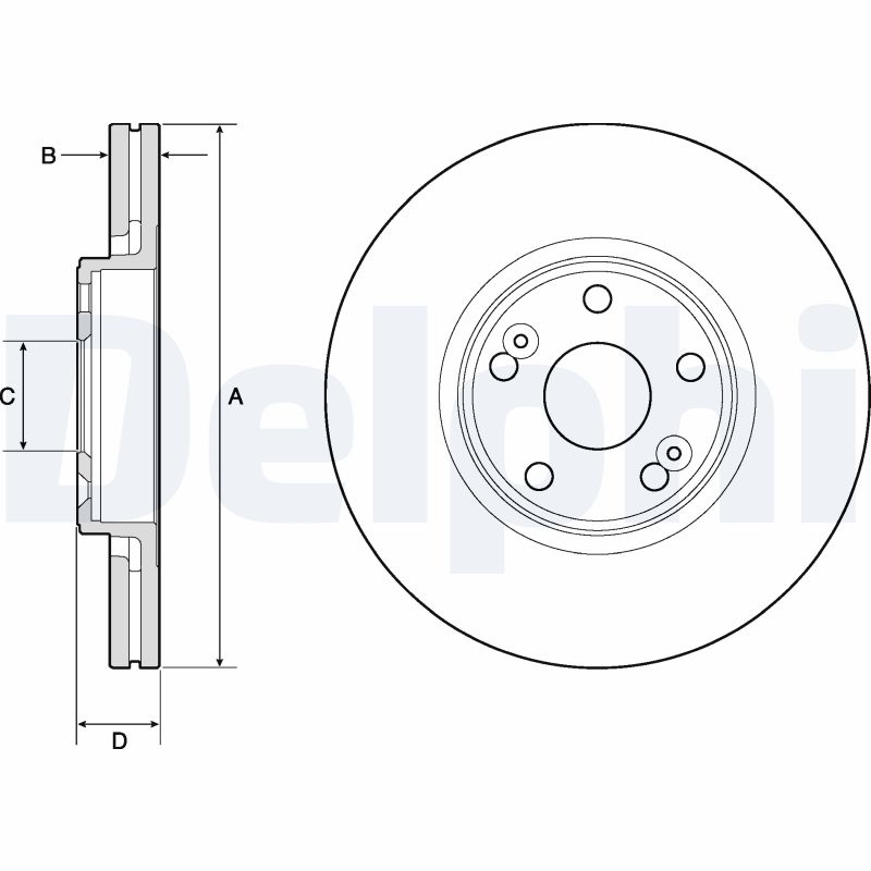 DELPHI BG4746C Brake Disc .