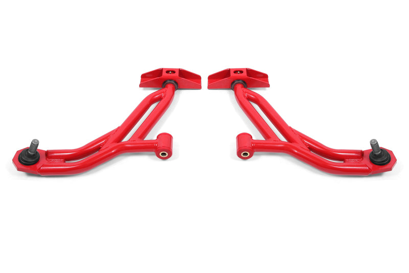 BMR Suspension BMR 10-14 Ford Mustang Non-Adj. Lower A-Arms Delrin/Rod End w/ 19mm Tall Ball Joint - Red