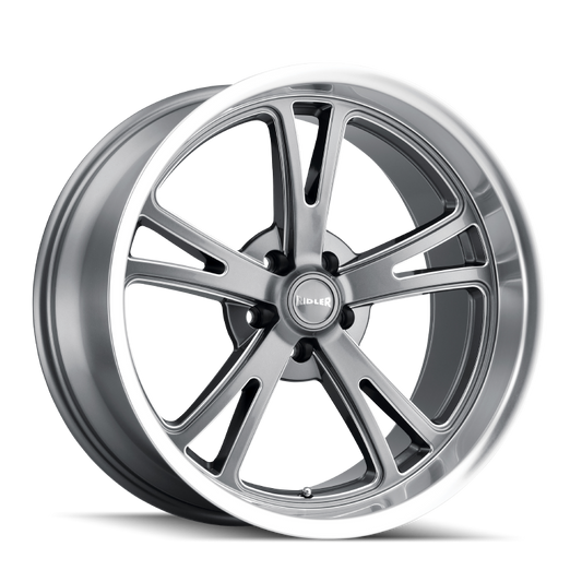 Ridler Wheels Ridler 606 17x7 / 5x120.65 BP / 0mm Offset / 83.82mm Hub Gloss Grey Machined Wheel