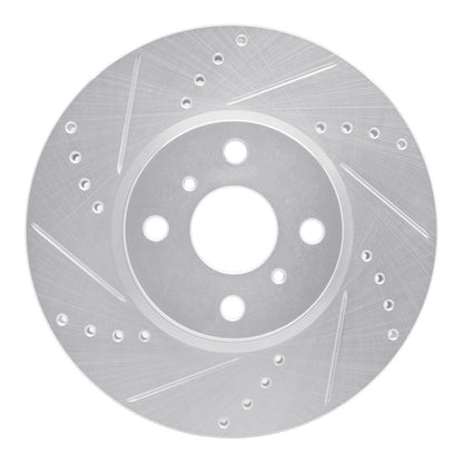 R1 Concepts R1 12-18 Toyota Yaris (USA/Canada) Front Left Drilled & Slotted Silver Brake Rotor