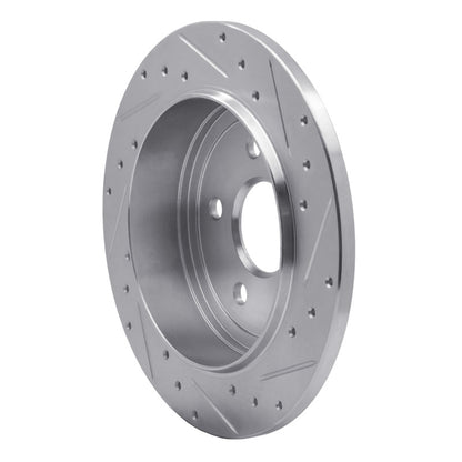 R1 Concepts R1 05-10 Jeep Commander Rear Left Drilled & Slotted Silver Brake Rotor