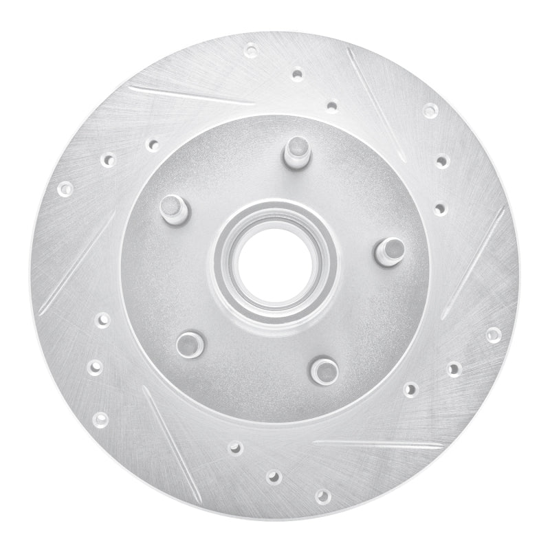 R1 Concepts R1 95-97 Ford Ranger (USA/Canada) Front Right Drilled & Slotted Silver Brake Rotor