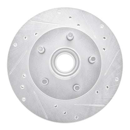 R1 Concepts R1 95-97 Ford Ranger (USA/Canada) Front Right Drilled & Slotted Silver Brake Rotor