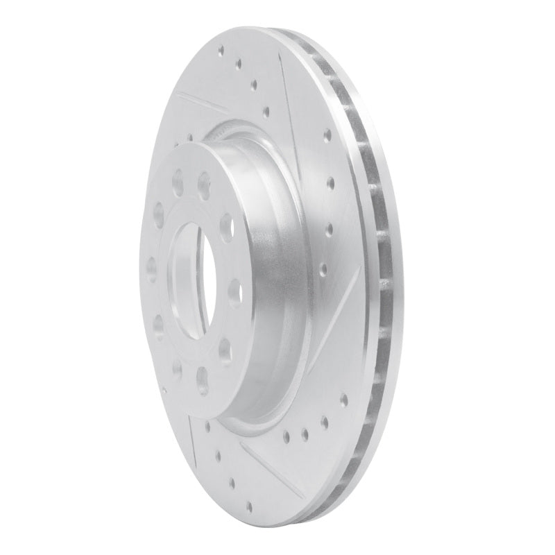 R1 Concepts R1 05-15 Volkswagen Jetta Sedan Front Right Drilled & Slotted Silver Brake Rotor