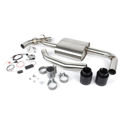 Dinan 17-24 Mini Cooper Clubman/Countryman S (F54/F60) Valved Axleback Exhaust - Black Tips