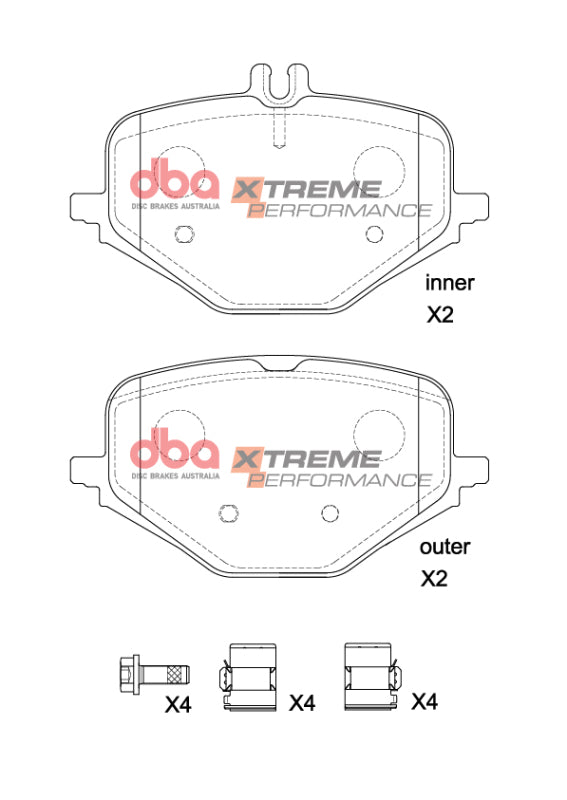 DBA 2018+ Mercedes-Benz G63 AMG (W463) XP Performance Rear Brake Pads