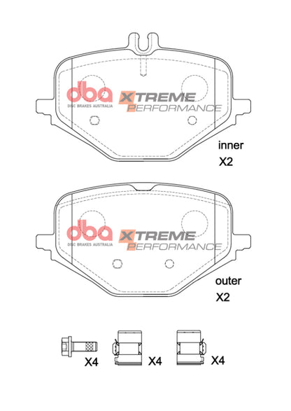 DBA 2018+ Mercedes-Benz G63 AMG (W463) XP Performance Rear Brake Pads