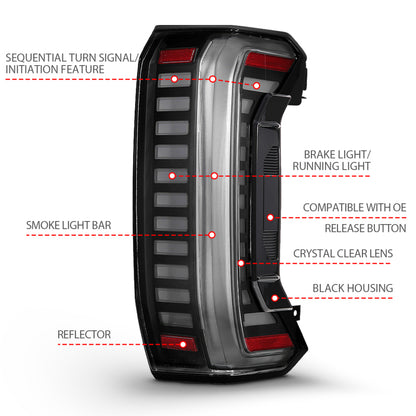 ANZO 22-24 Toyota Tundra (Does Not Fit LED Seq. Models) Z-Series Full LED Tail Lights - Pair