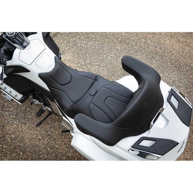 Mustang Motorcycle Mustang 18-19 Honda Gold Wing GL1800 Standard Touring 1PC Seat w/ Driver Backrest - Black