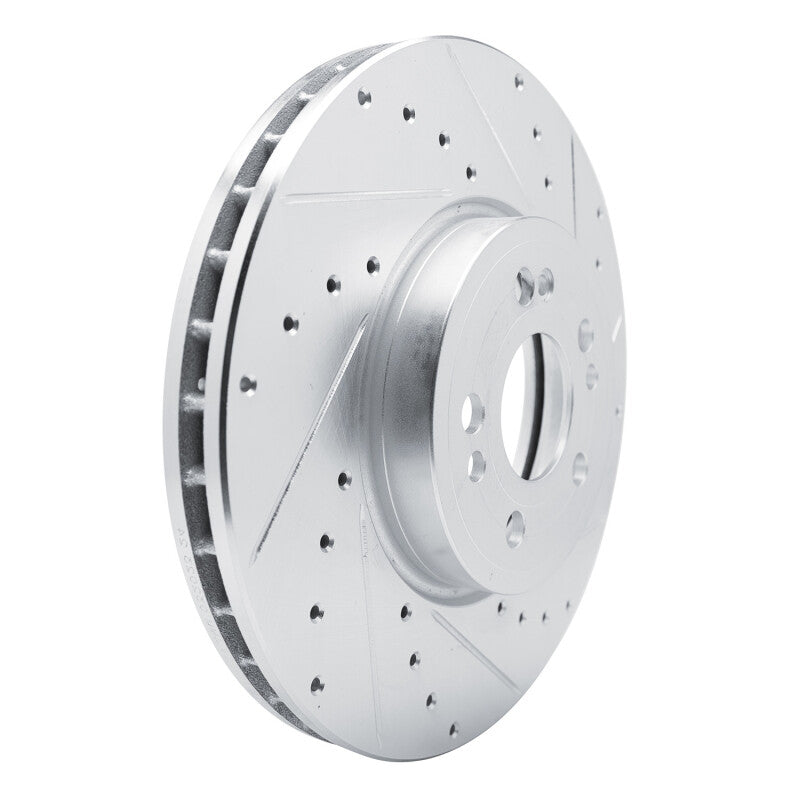 R1 Concepts R1 2020-2023 Mercedes-Benz GLE350 Front Right Drilled & Slotted Silver Brake Rotor