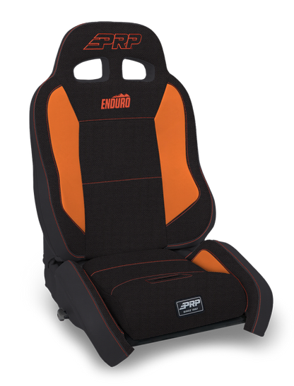 PRP Seats PRP EnduroCrawl Reclining Suspension Seat - Black/Orange Tweed - Passenger
