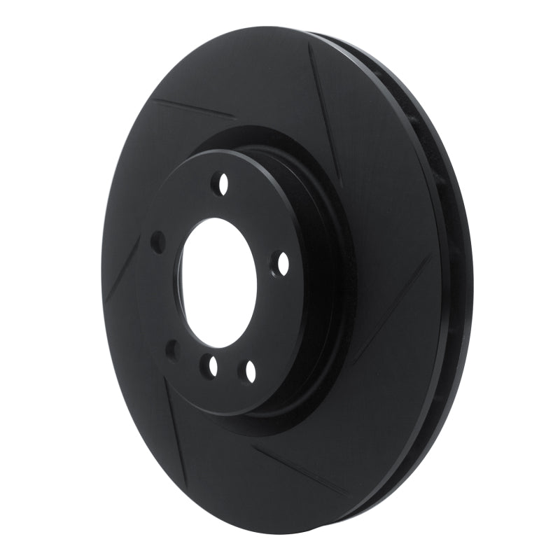R1 Concepts R1 95-02 BMW M3 Left Front Slotted Black Brake Rotor