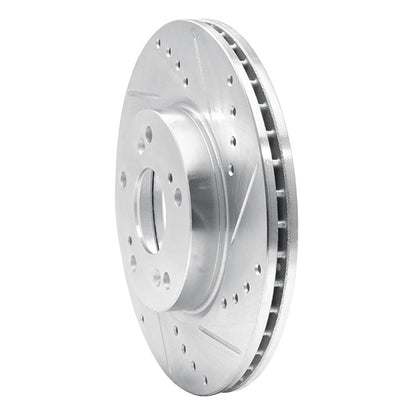 R1 Concepts R1 03-17 Acura ILX Front Right Drilled & Slotted Silver Brake Rotor