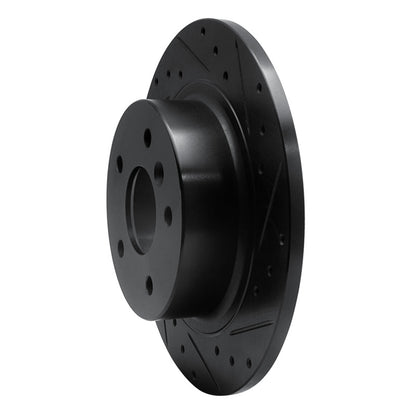 R1 Concepts R1 94-04 Land Rover Discovery Rear Right Drilled & Slotted Black Brake Rotor