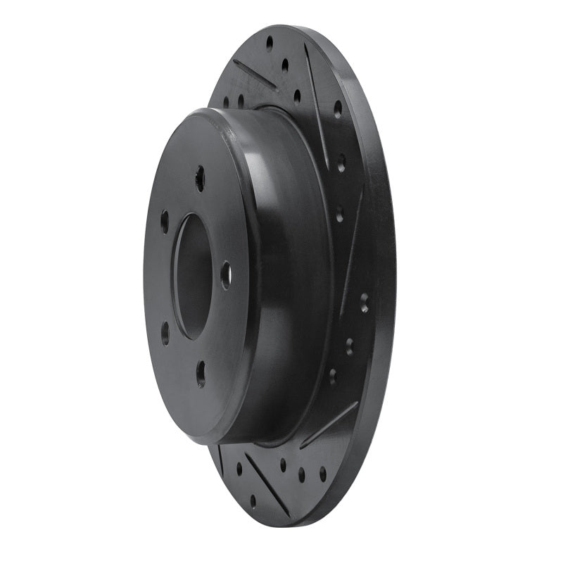 R1 Concepts R1 97-07 Chrysler Town & Country Rear Right Drilled & Slotted Black Brake Rotor