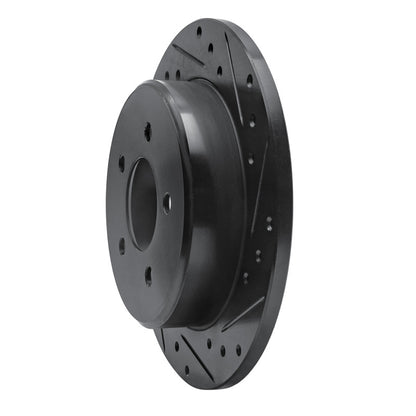 R1 Concepts R1 97-07 Chrysler Town & Country Rear Right Drilled & Slotted Black Brake Rotor