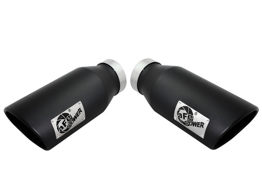 aFe Diesel Exhaust Tip Bolt On Black 4in Inlet x 6in Outlet x 15in