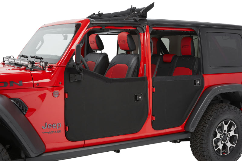 Bestop 20-26 Jeep Gladiator / 18-26 Wrangler JL Full Fabric Doors (Front Black Diamond)