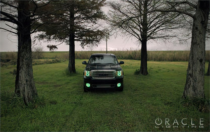 ORACLE Lighting Oracle 08-13 GMC Sierra LED Round Ring Headlight Halo Kit - Blue