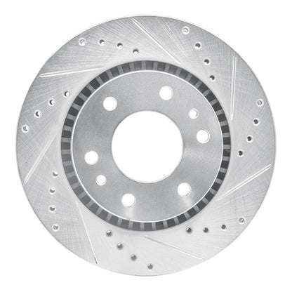 R1 Concepts R1 06-09 Buick Rainier Front Right Drilled & Slotted Silver Brake Rotor