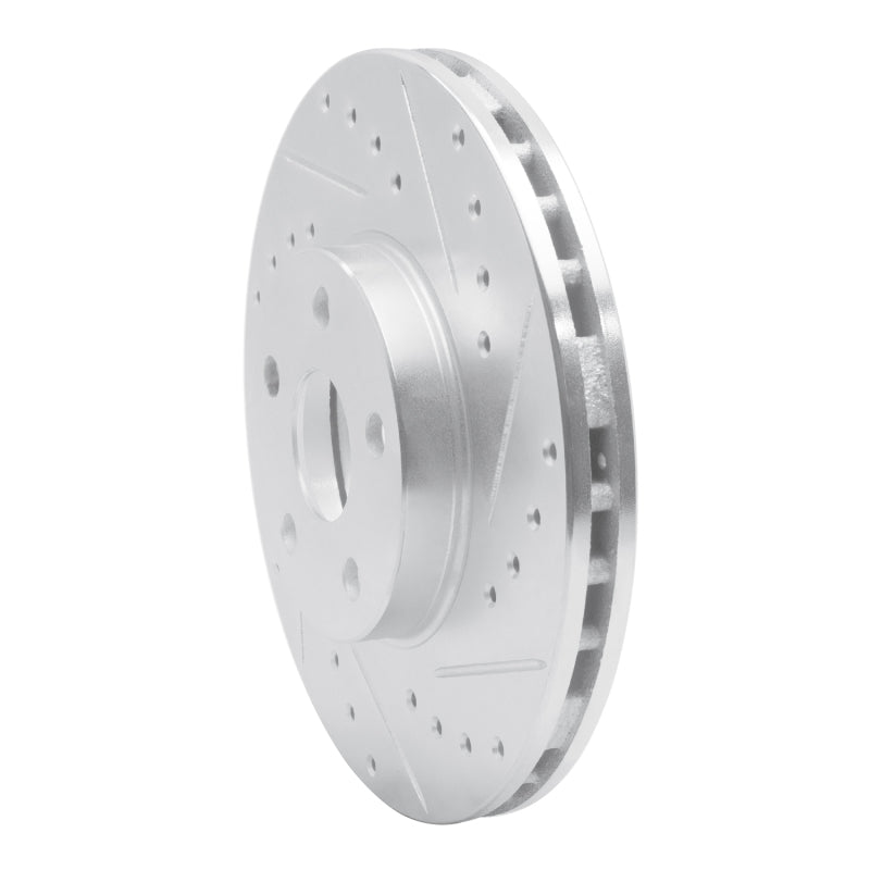 R1 Concepts R1 87-91 Lexus ES250 Front Right Drilled & Slotted Silver Brake Rotor