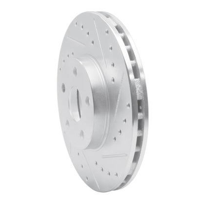 R1 Concepts R1 87-91 Lexus ES250 Front Right Drilled & Slotted Silver Brake Rotor