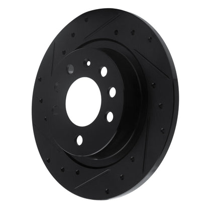 R1 Concepts R1 85-92 Chevrolet Camaro Rear Left Drilled & Slotted Black Brake Rotor