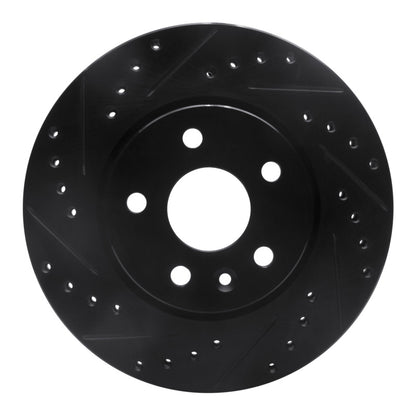 R1 Concepts R1 11-23 Chevrolet Bolt EUV Front Right Drilled & Slotted Black Brake Rotor