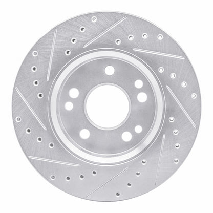 R1 Concepts R1 90-92 Mercedes-Benz 300E Front Right Drilled & Slotted Silver Brake Rotor