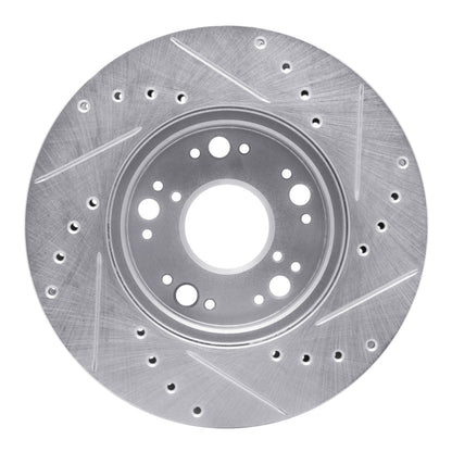 R1 Concepts R1 90-90 Lexus LS400 Front Left Drilled & Slotted Silver Brake Rotor