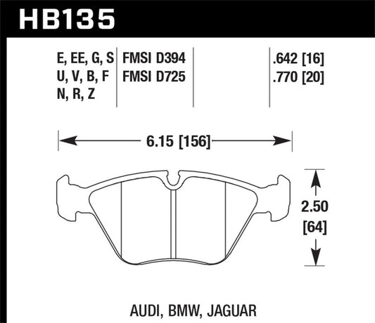 Hawk Performance Hawk 1997 BMW E36 M3 Blue 9012 Race Front Brake Pads