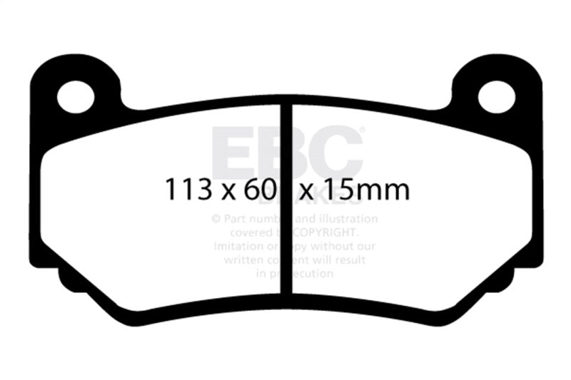 EBC Racing 08-11 Lotus Exige 1.8L Supercharged (240) RP-X Front Brake Pads