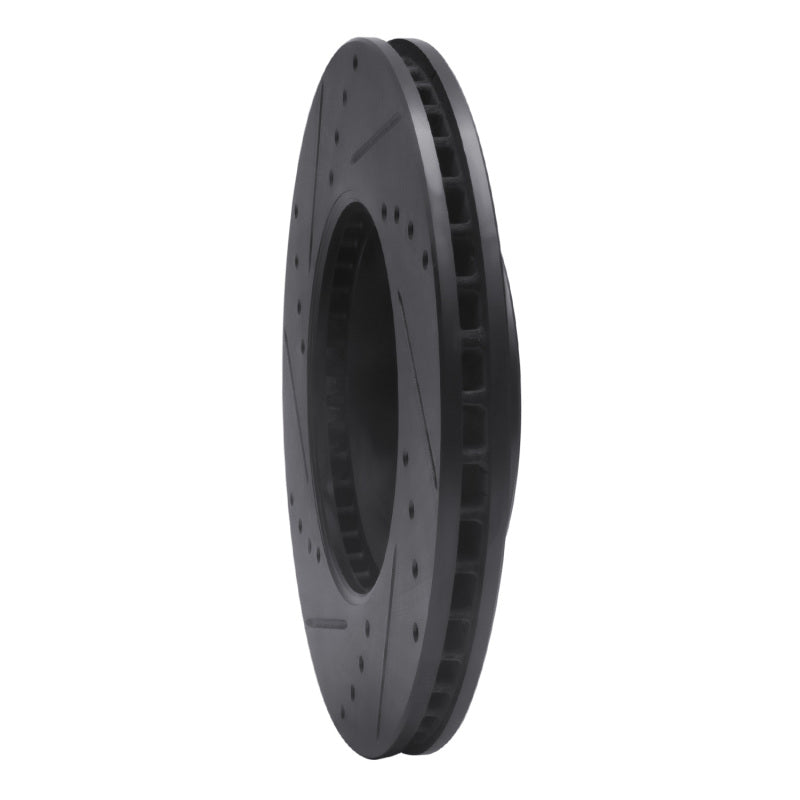 R1 Concepts R1 01-07 Ford Escape Front Right Drilled & Slotted Black Brake Rotor