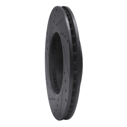 R1 Concepts R1 01-07 Ford Escape Front Right Drilled & Slotted Black Brake Rotor