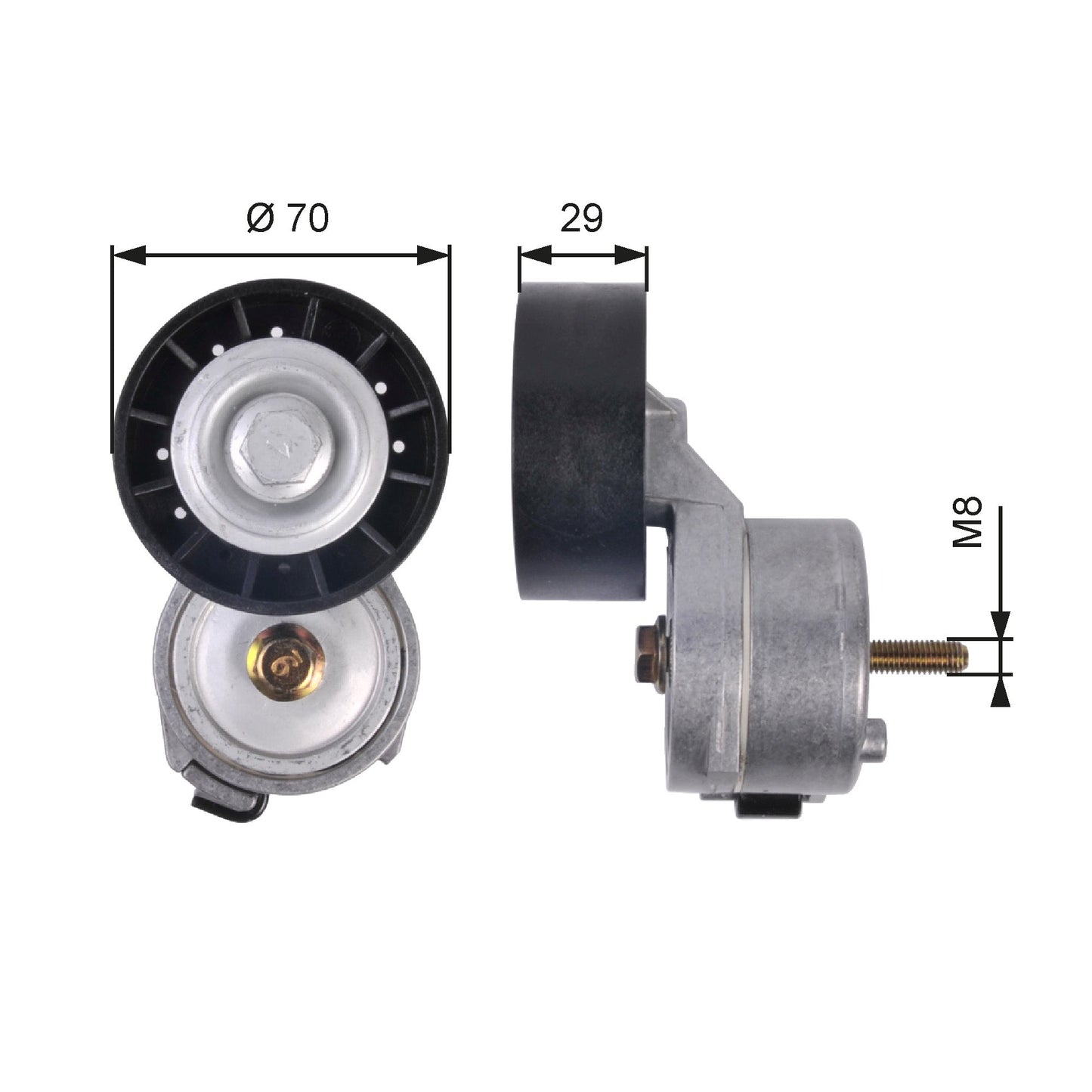 GATES GATT39139 V-Ribbed Belt Tensioner Lever