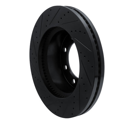 R1 Concepts R1 12-25 Ford F-250 4WD (Super Duty) Front Right Drilled & Slotted Black Brake Rotor