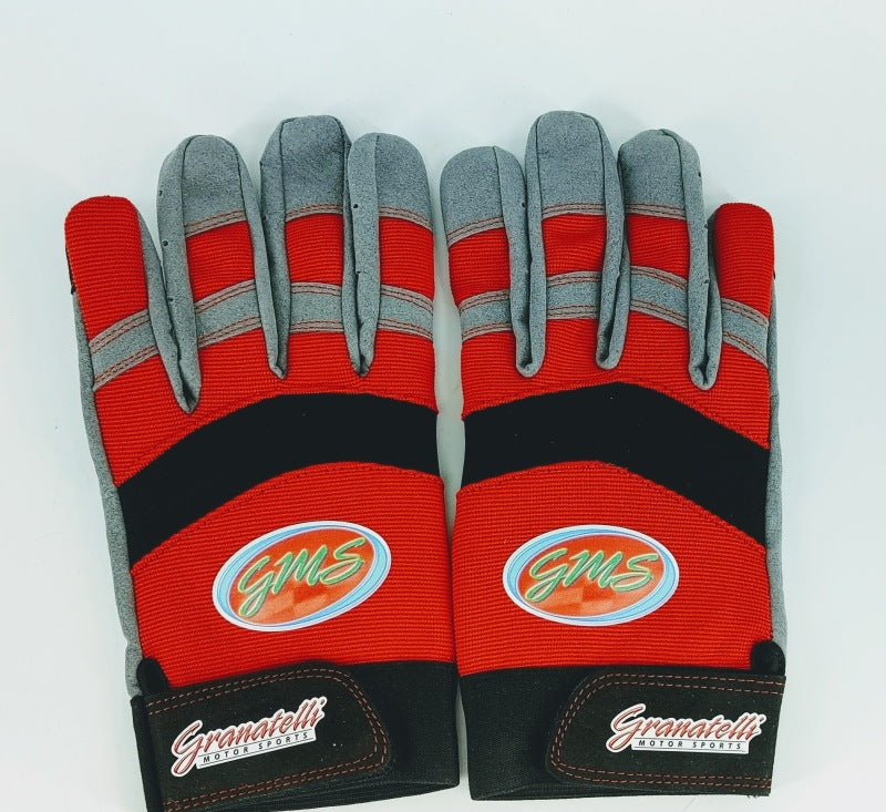 Granatelli Motor Sports Granatelli Large Mechanics Work Gloves - Red/Gray/Black